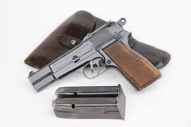 SOLD -Nazi FN Browning High Power Rig - Tangent Sight