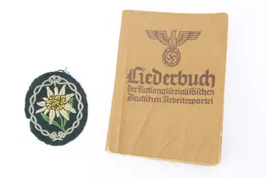 SOLD - Nazi Party Songbook and Edelweiss Patch