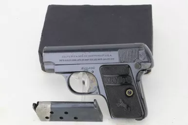 SOLD - Nice, Boxed Colt 1908 Vest Pocket Hammerless - 1919 mfg