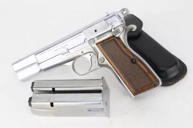 SOLD - Nickeled Browning T-Series Hi Power