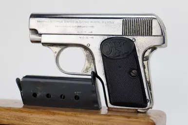 SOLD - Nickeled FN Browning Model 1906