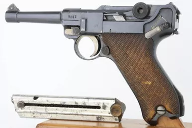 SOLD - Odd-Ball DWM Police Luger - Unit Marked