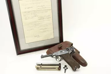 SOLD - Police Rework DWM Luger Rig - With Capture Doc