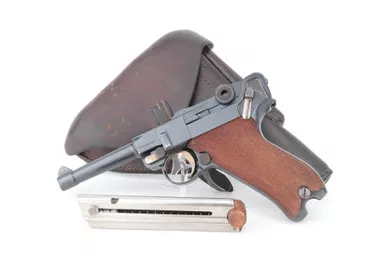 SOLD - Rare 1908 First Issue DWM Luger Rig - Matching Magazine w/ Rare Holster