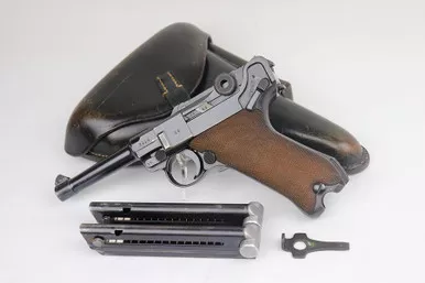 SOLD - Rare 1938 Navy Mauser Luger Rig - Matching Magazine