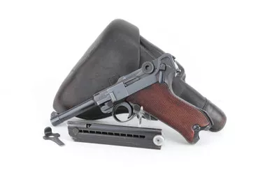 SOLD - Rare 1940 Kriegsmarine Mauser Luger Rig - Matching Magazine