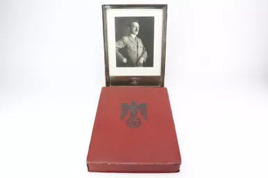 SOLD - Rare Adolf Hitler Encased Silver Presentation Photograph Frame