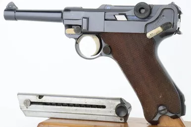 SOLD -Rare American Eagle DWM Luger - A.F. Stoeger Marked