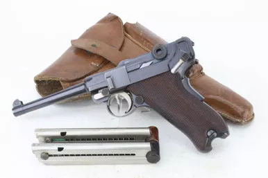 SOLD - Rare American Eagle DWM M1906 Luger Rig - A.F. Stoeger Marked
