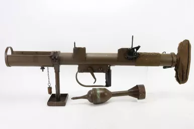 SOLD - Rare British PIAT Mk1 Spigot Mortar w/ Inert Bomb
