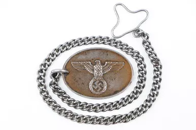 SOLD - Rare Criminal Police Kripo Warrant Disc with Chain