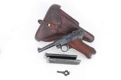 SOLD - Rare, Excellent 1939 Mauser Banner Luger Rig - Police Eagle/F