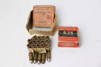 SOLD - Rare Pre-WW2 Ammo 7.65mm & 6.35mm DWM