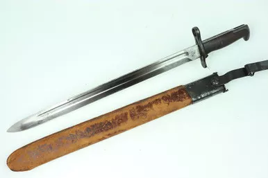 SOLD - RARE - US R.I.A. M1905 Bayonet with Scabbard - S.A. First Year Production