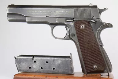 SOLD - Scarce 1942 Colt M1911A1 - WB Inspector (790120 - 33295)