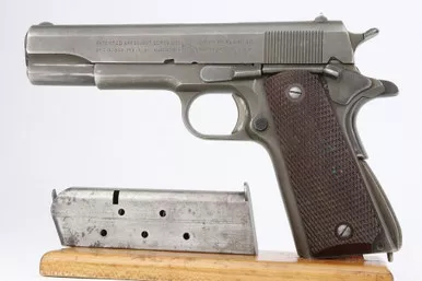 SOLD - Scarce, Excellent 1942 Colt M1911A1 - WB Inspector (810143 - 36210 - RJ)