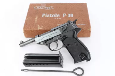 SOLD - Scarce, Excellent "High Polish" 1968 Walther P.38 - Matching Box