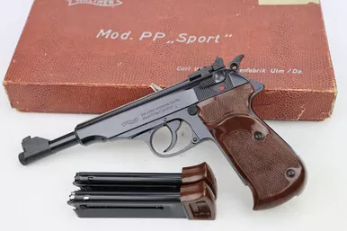 SOLD - Scarce, Minty Walther PP Sport-C - Matching Box