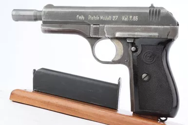 SOLD - Scarce Nazi CZ Model 27 - Extended Barrel For Silencer