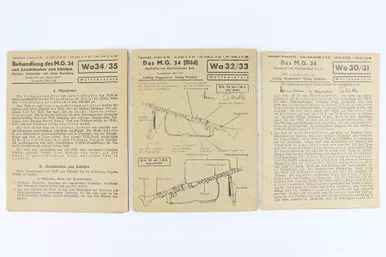 SOLD - Set of 3 MG34 Manuals: Waffentafeln