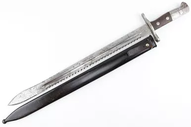 SOLD - Swiss M1914 Pioneer Sawback Bayonet (082323-16)