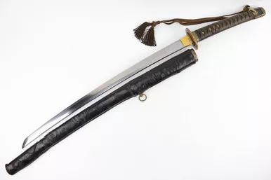 SOLD - T97 Naval Officer's Katana with Field Scabbard
