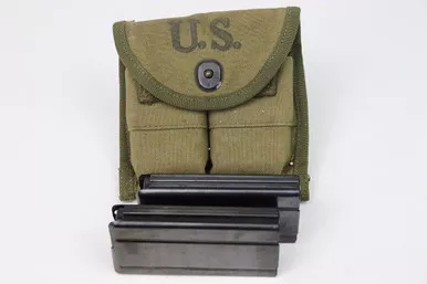 SOLD - Two M1 Carbine Magazines and 1944 Pouch