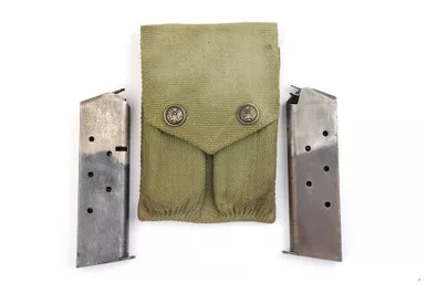 SOLD - Two Tone 1911 Magazines With Mills Eagle Snap Pouch
