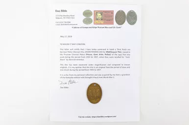 SOLD - Ultra-Rare Prussian Criminal Police Warrant Disc