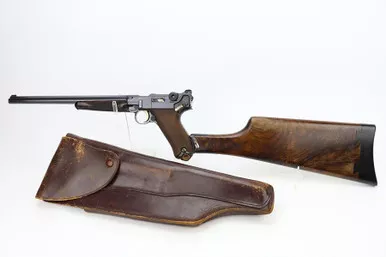 SOLD - Unique American Eagle Luger Carbine with Stock and Case