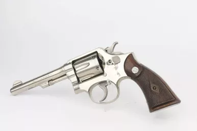 SOLD - Very Nice Nickeled Smith & Wesson M&P Pre-Model 10