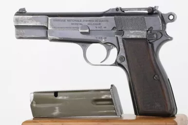 SOLD - Very Rare, Early German Military Browning High Power - Slotted Frame