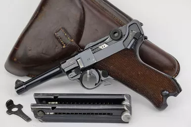 SOLD - Very Rare Mauser Luger Rig - Police Divert
