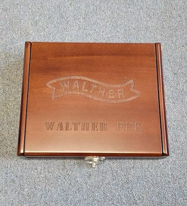 SOLD - Walther PPK Open Display Case - Walther Banner