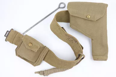 SOLD - WW2 British Webley .38 Holster & Canvas Belt