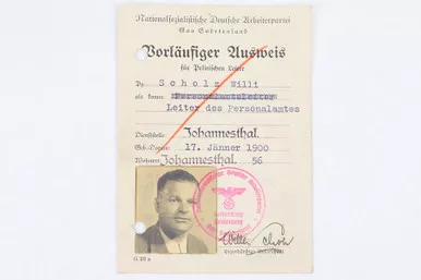 SOLD - WW2 German Worker's Union ID Card