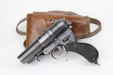 SOLD - WW2 Two Barrel Flare Pistol