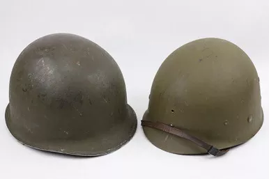 SOLD - WW2 US M1 Helmet with Liner (041023-11)