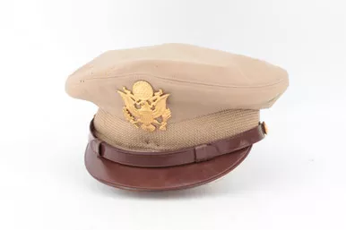 SOLD - WW2 USAAF Khaki Crusher Cap