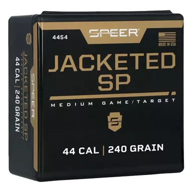 Speer .44 Caliber 240 Grain Jacketed Soft Point 100 Count