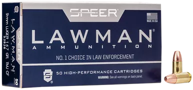 Speer Lawman Clean-Fire 9mm Luger Ammo 147 Grain TMJ Box of 50