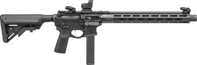 Springfield Armory Saint Victor Carbine Semi Automatic Rifle 9mm Luger 16" Black Threaded Barrel Black Frame Black Pistol Grip