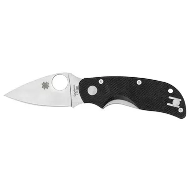 Spyderco CAT Pocket Knife G-10 Handle PlainEdge Blade Black