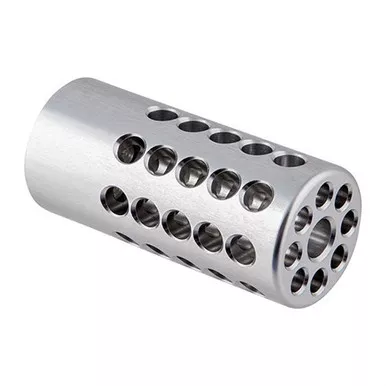 Tactical Solutions Compensator 22 Caliber 1/2-28 Thread Aluminum Silver