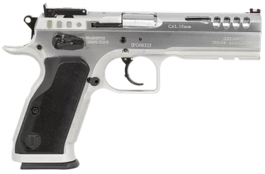 Tanfoglio TF-STOCKM10 Stock Master 10mm Auto Pistol 4.75" Barrel 13+1 Round Hard Chrome Steel Aluminum Grip