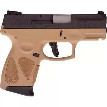 Taurus G2c 9mm Luger Pistol 3.2" Barrel 12+1 Round Black Slide FDE Grip