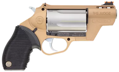 Taurus Judge Public Defender .410 Bore/.45 Colt Pistol 2" Barrel 5rd Capacity Flat Dark Earth/Stainless Steel