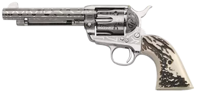 Taylor's & Company 1873 Cattlebrand Engraved Handgun .45 Colt 6rd Capacity 5.5" Barrel Silver