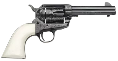 Taylor's & Company 1873 Cattleman Outlaw Legacy 45 LC Revolver 4.75" Blued Barrel 6 Round Ivory Grip