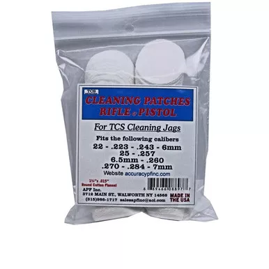 TCS Cleaning Patches .22 Caliber - 7mm